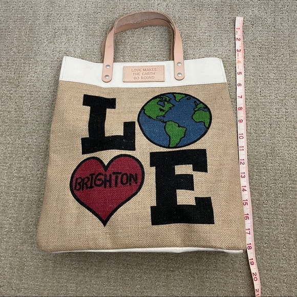 BRIGHTON Love The Earth Canvas Bag Purse Tote - Picture 6 of 6